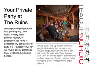 Your private party at The Ruins