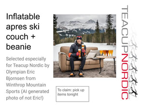 Inflatable Après Ski Couch and Beanie